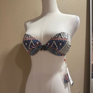 Billabong Multicolor Geometric Bikini Top